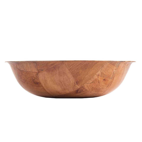Tablecraft Mahogany Woven Wood Salad Bowl, 10 inch