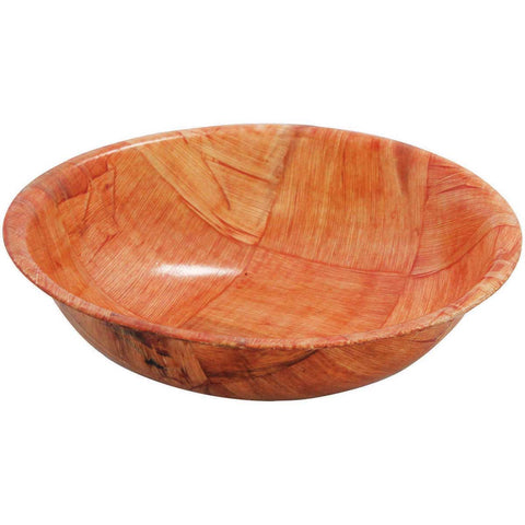Tablecraft Mahogany Woven Wood Salad Bowl, 14 inch -- 12 per case