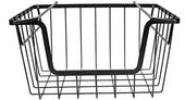 Tablecraft Grand Master Transformer Collection Black Powder Coated Metal Stackable Hanging Basket, 16.375 x 12.25 x 9.25 inch