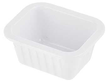 Tablecraft Better Burger Collection Rectangular Melamine Sauce Cup, 1.5 Ounce -- 12 per case.