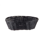 Tablecraft Black Oval Handwoven Basket, 10 x 6.5 x 3 inch -- 12 per case