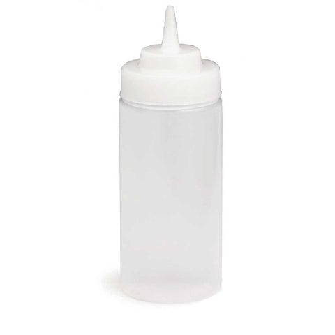 Tablecraft Widemouth Clear with Wide TipTop Squeeze Bottle, 16 Ounce -- 24 per case