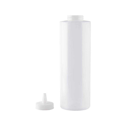 Tablecraft Wide Cone Tip with Natural Top Squeeze Dispenser, 24 Ounce -- 12 per case