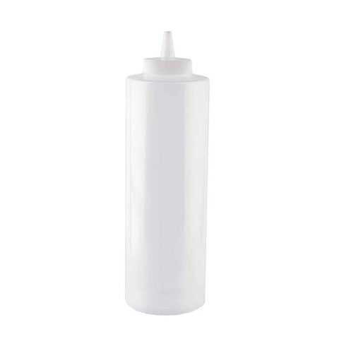 Tablecraft Wide Cone Tip with Natural Top Squeeze Dispenser, 24 Ounce -- 12 per case