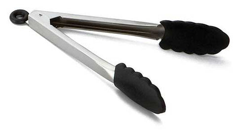 Tablecraft 0.8mm Stainless Steel Silicone Tip Locking Tong, 7 inch