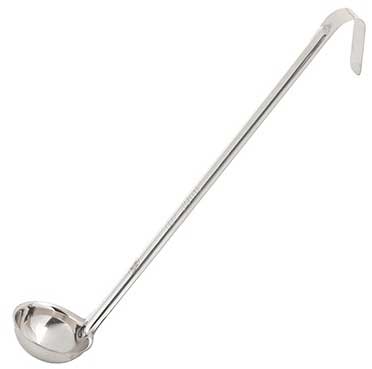 Tablecraft One Piece 1 Ounce Stainless Steel Ladle, 12 inch Length -- 12 per case.
