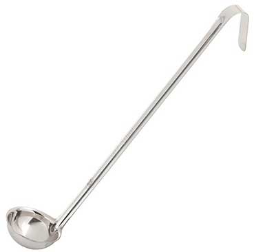 Tablecraft One Piece 8 Ounce Stainless Steel Ladle, 14.75 inch Length -- 12 per case.