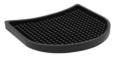 Tablecraft Black Rubber Crescent Drip Tray, 4.25 x 4 inch