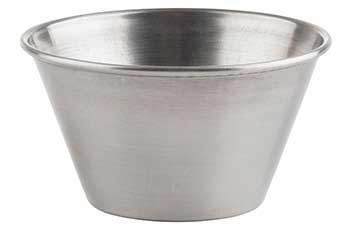 Tablecraft Stainless Steel Round Sauce Cup, 3 Ounce Capacity
