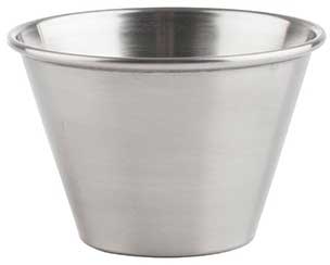 Tablecraft Stainless Steel Round Sauce Cup, 4 Ounce Capacity