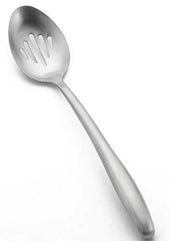 Tablecraft Dalton Collection 18-8 Stainless Steel Slotted Serving Spoon, 13.75 inch Length