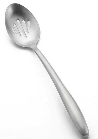 Tablecraft Dalton Collection 18-8 Stainless Steel Slotted Serving Spoon, 13.75 inch Length