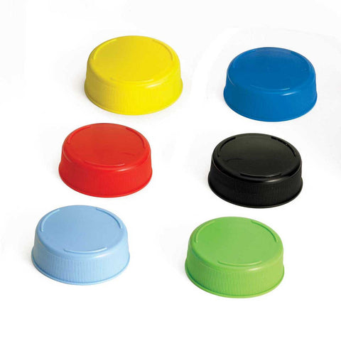 Tablecraft InvertaTop Polyethylene Assorted 53 mm End Cap for Squeeze Bottles, 2.3125 x 2.3125 x 0.8125 inch - 12 per pack -- 1 pack per case
