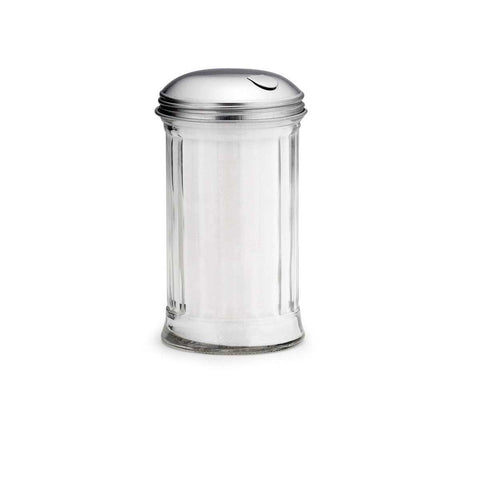 Tablecraft Fluted Glass Shaker with Side Flap Top, 12 Ounce -- 12 per case