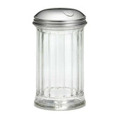 Tablecraft Fluted Glass Shaker with Side Flap Top, 12 Ounce -- 12 per case