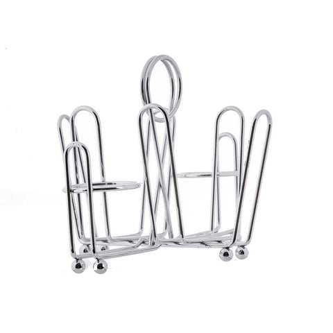 Tablecraft Chrome Combination Condiment Rack -- 12 per case