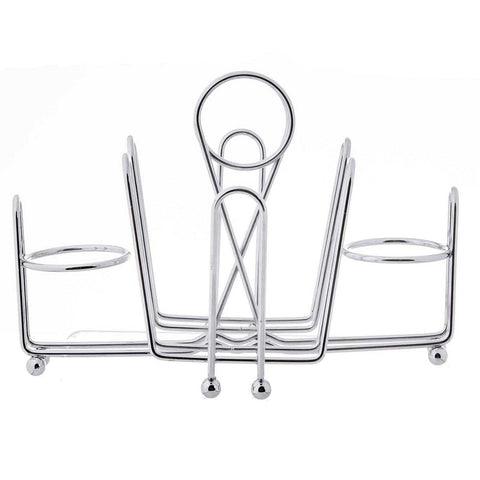 Tablecraft Chrome Combination Condiment Rack -- 12 per case