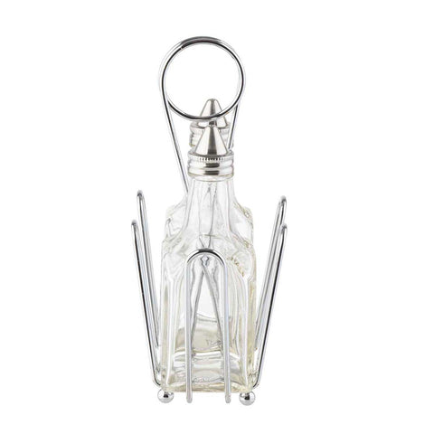 Tablecraft European Collection Square Glass Oil and Vinegar Bottle for Cruet Set, 6 Ounce -- 12 per case