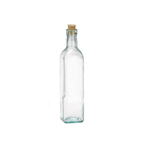 Tablecraft Prima Oil and Vinegar Bottle with Cork, 16 Ounce -- 12 per case