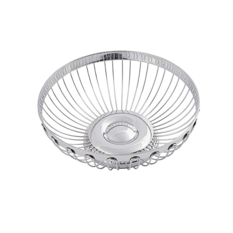 Tablecraft Stainless Steel Round Red Small Spoke Breadstick Holder Basket