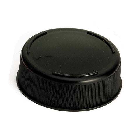 Tablecraft InvertaTop Polyethylene Black 63mm End Cap for Squeeze Bottles, 2.75 x 2.75 x 0.875 inch - 12 per pack -- 1 pack per case
