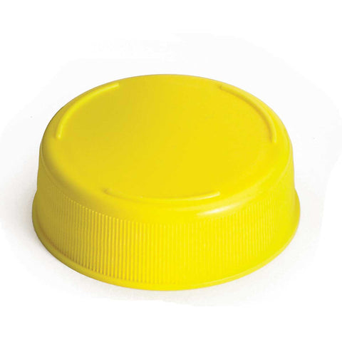 Tablecraft InvertaTop Polyethylene Yellow 63mm End Cap for Squeeze Bottles, 2.75 x 2.75 x 0.875 inch - 12 per pack -- 1 pack per case