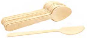 Tablecraft Disposable Wood Spoon, 6.5 inch - 100 count per pack -- 20 packs per case.