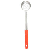 Tablecraft Stainless Steel Solid One Piece Spoonout with Red Handle, 2 Ounce