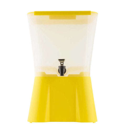 Tablecraft Polypropylene Yellow Beverage Dispenser, 3 Gallon