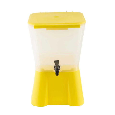 Tablecraft Polypropylene Yellow Beverage Dispenser, 3 Gallon