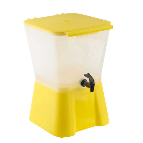 Tablecraft Polypropylene Yellow Beverage Dispenser, 3 Gallon