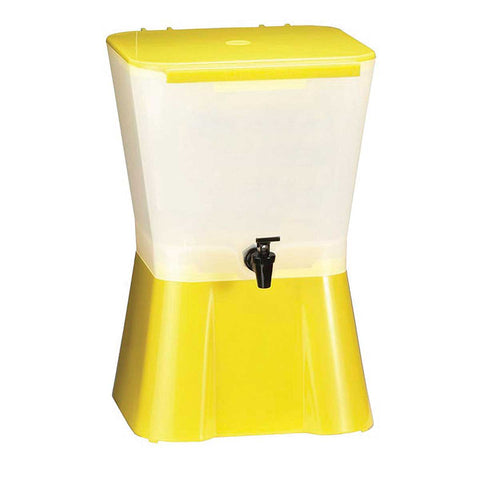 Tablecraft Polypropylene Yellow Beverage Dispenser, 3 Gallon
