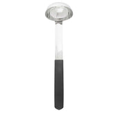 Tablecraft Antimicrobial Black Vinyl Coated Stainless Steel 2 Ounce Ladle with 9 inch Handle
