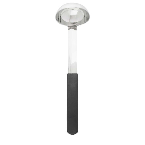 Tablecraft Antimicrobial Black Vinyl Coated Stainless Steel 2 Ounce Ladle with 9 inch Handle