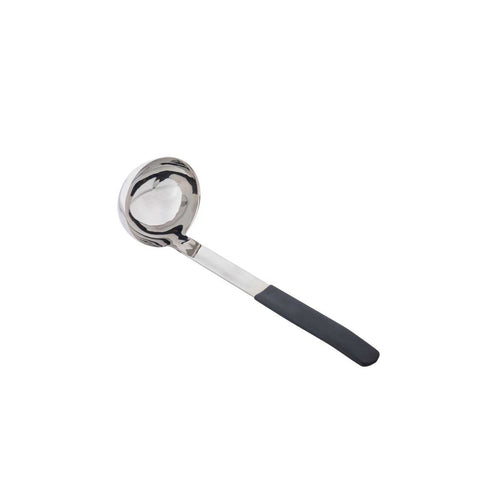 Tablecraft Antimicrobial Black Vinyl Coated Stainless Steel 4 Ounce Ladle with 9 inch Handle