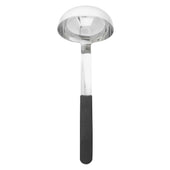 Tablecraft Antimicrobial Black Vinyl Coated Stainless Steel 6 Ounce Ladle with 9 inch Handle