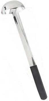 Tablecraft Anti Microbial Black Vinyl Coated Stainless Steel Ladle, 2 Ounce