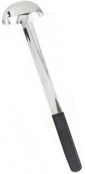 Tablecraft Anti Microbial Black Vinyl Coated Stainless Steel Ladle, 2 Ounce