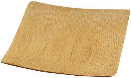 Tablecraft Bamboo Disposable Square Dish, 2.5 x 2.5 inch Dia - 48 count per pack -- 4 packs per case.