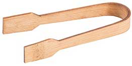 Tablecraft Bamboo Paddle Tong, 3.5 inch - 12 count per pack -- 12 packs per case.