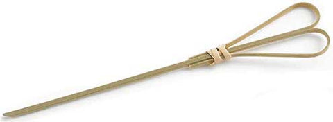 Tablecraft Heart Looped Bamboo Pick, 6 inch - 100 count per pack -- 12 packs per case.