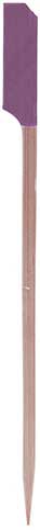 Tablecraft Bamboo Purple Paddle Pick, 4.5 inch - 100 count per pack -- 12 packs per case.
