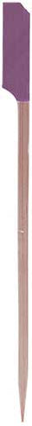 Tablecraft Bamboo Purple Paddle Pick, 4.5 inch - 100 count per pack -- 12 packs per case.