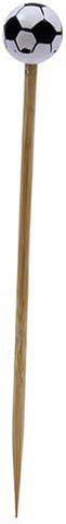 Tablecraft Bamboo Soccer Sport Pick, 4.5 inch - 100 count per pack -- 12 packs per case.