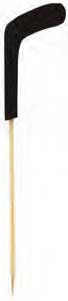 Tablecraft Bamboo Hockey Sport Pick, 4.5 inch - 100 count per pack -- 12 packs per case.