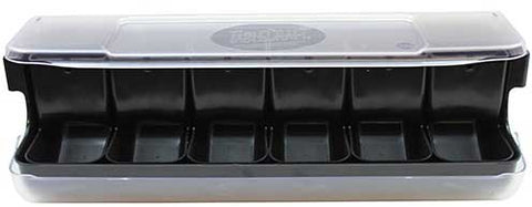 Tablecraft Black First In First Out Garnish Center, 3.75 Quart Capacity