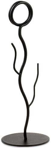 Tablecraft Black Powder Coated Metal Branch Card Holder, 8 inch