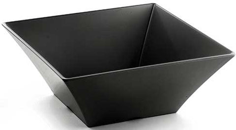 Tablecraft Frostone Melamine Black Square Bowl, 12.25 x 12.25 x 5 inch
