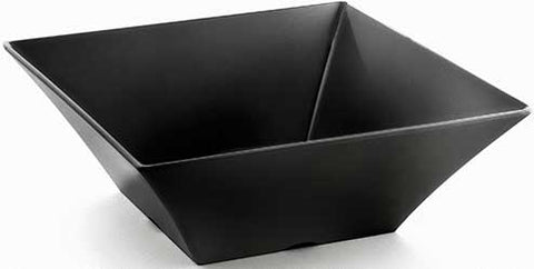 Tablecraft Frostone Melamine Black Square Bowl, 15.75 x 15.75 x 6 inch