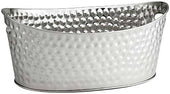 Tablecraft Bali Collection Stainless Steel Oval Beverage Tub, 4 Gallon